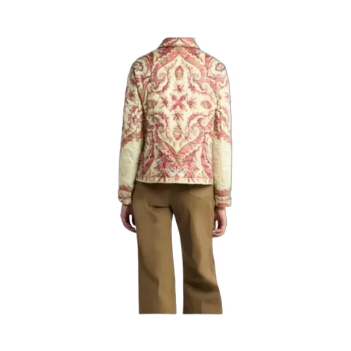 Padded Jacket With Foliage Print