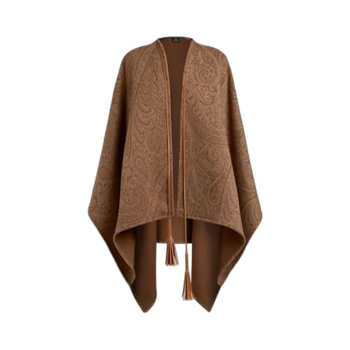 Wool And Cashmere Jacquard Cape