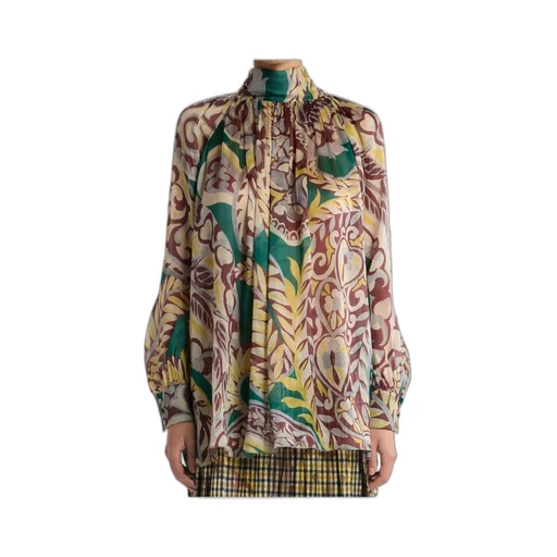 Silk Blouse With Silk Scarf
