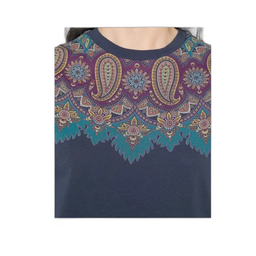 Paisley Printed Crewneck T-Shirt