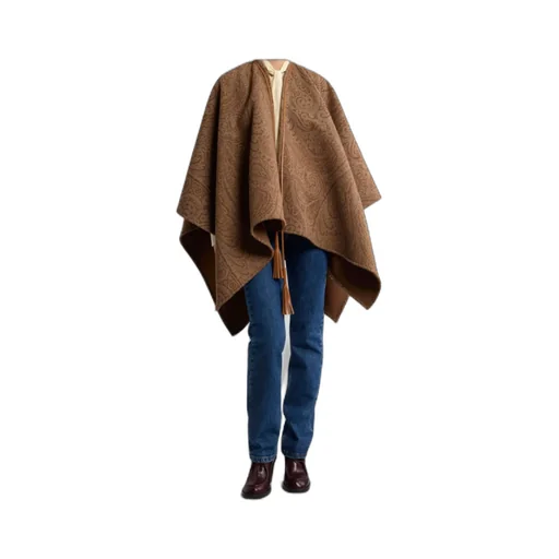 Wool And Cashmere Jacquard Cape