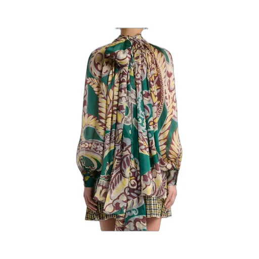 Silk Blouse With Silk Scarf