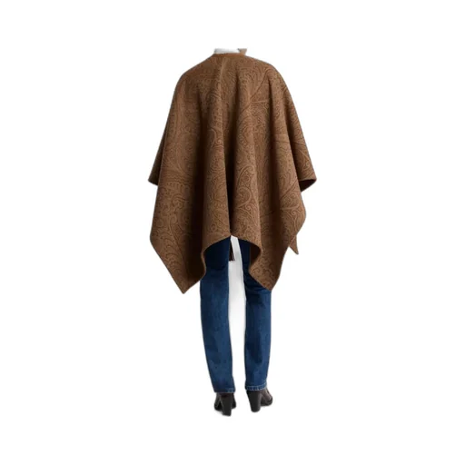 Wool And Cashmere Jacquard Cape