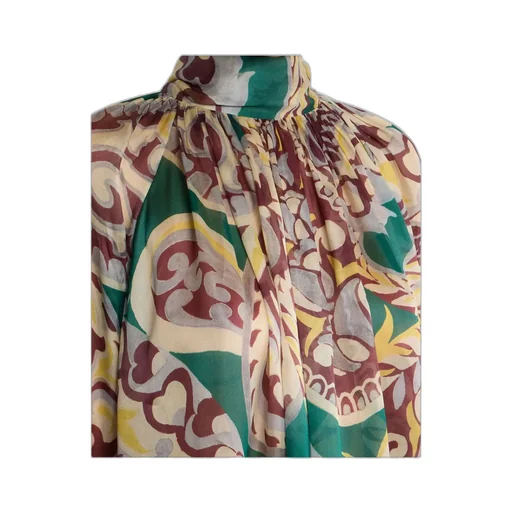 Silk Blouse With Silk Scarf