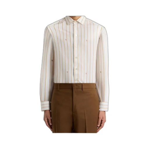 Striped Cotton Jacquard Shirt