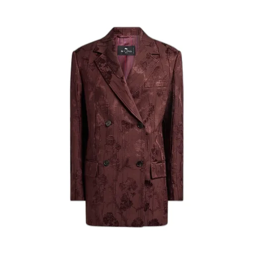 Double-Breasted Wool-Blend Bark-Effect Jacket