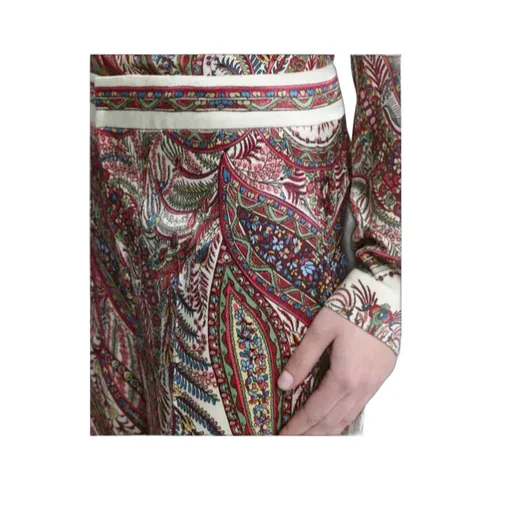 Printed Satin Palazzo Trousers