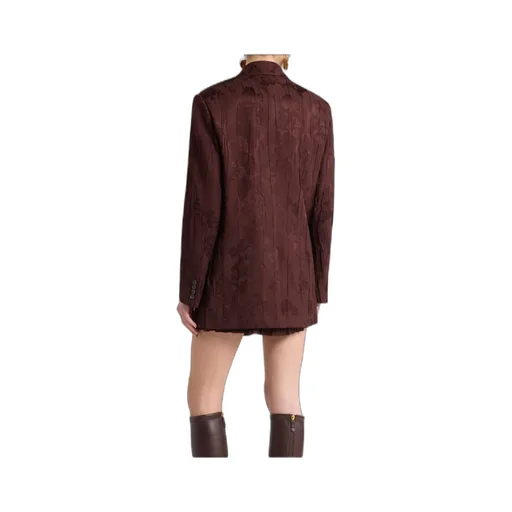 Double-Breasted Wool-Blend Bark-Effect Jacket
