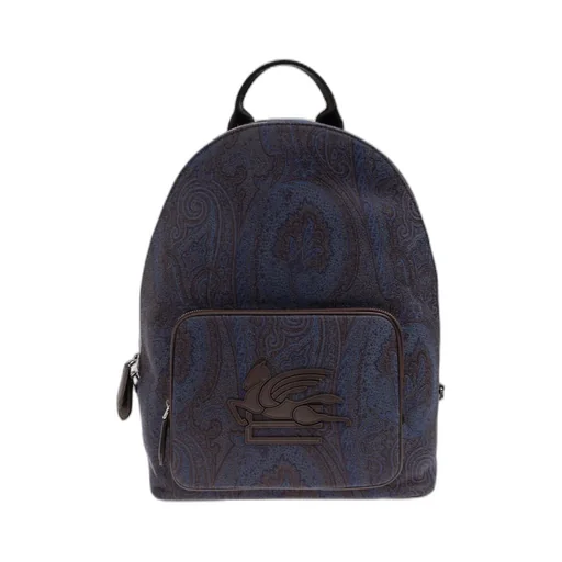 Essential Paisley-Patterned Zipped Backpack