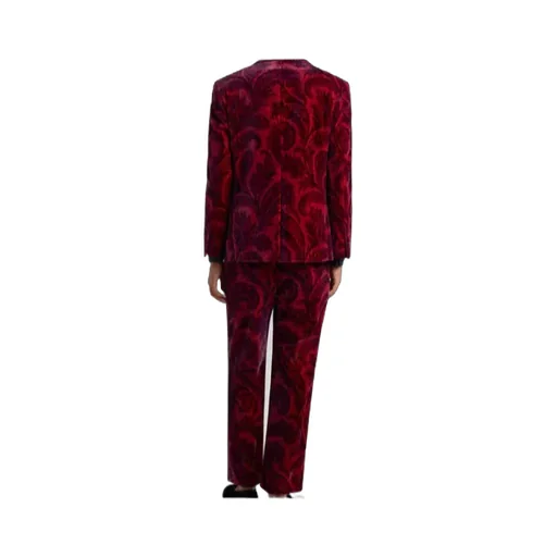 Velvet Blazer With Print