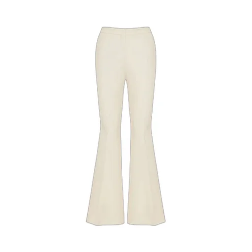 Flared Wool-Blend Tricotine Trousers