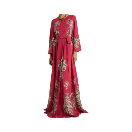 Long Silk Dress With Print