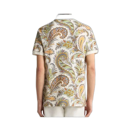 Floral Paisley Cotton Polo Shirt