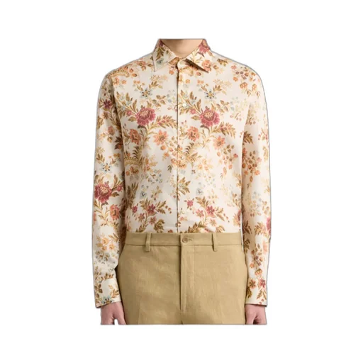 Cotton Shirt With All-Over Floral Print
