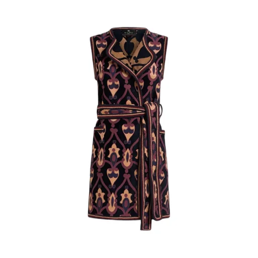 Long Reversible Chenille Jacquard Waistcoat