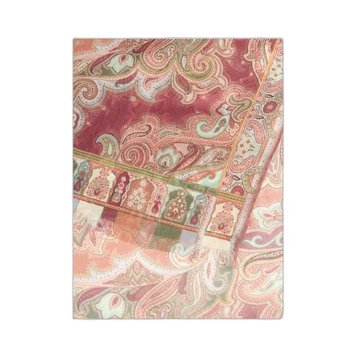 Silk Scarf With Placed Print