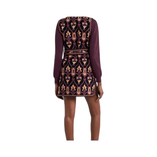 Long Reversible Chenille Jacquard Waistcoat
