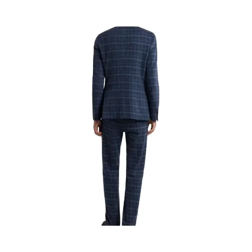 Single-Breasted Jacket With Check Motif