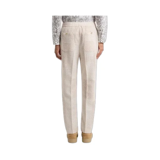 Wool-Blend Patchwork Trousers