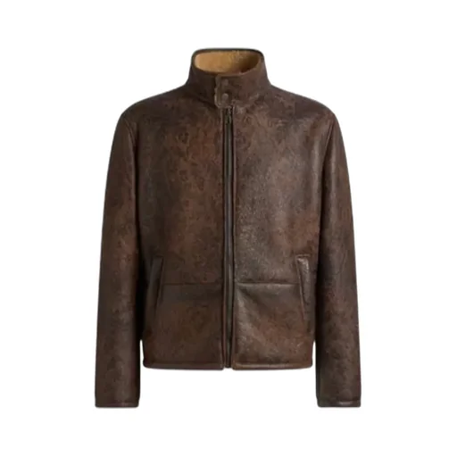 Shearling Jacket With Print