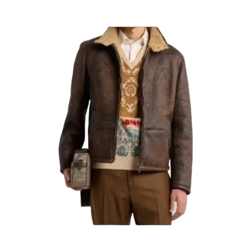 Shearling Jacket With Print