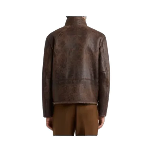 Shearling Jacket With Print