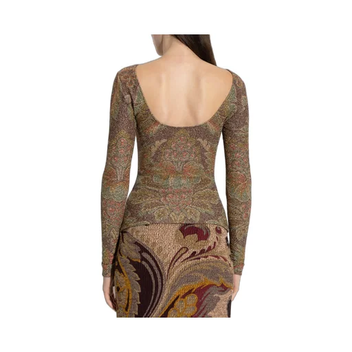 Paisley Glitter Long-Sleeved Top