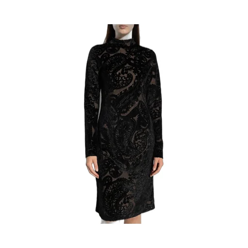 Mock Neck Long-Sleeved Dress