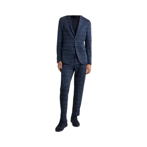 Single-Breasted Jacket With Check Motif
