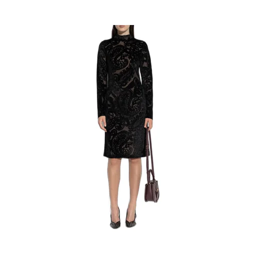 Mock Neck Long-Sleeved Dress