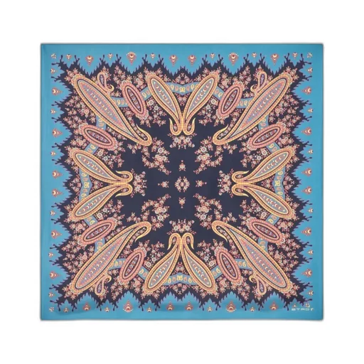 Silk Scarf With Placed Print