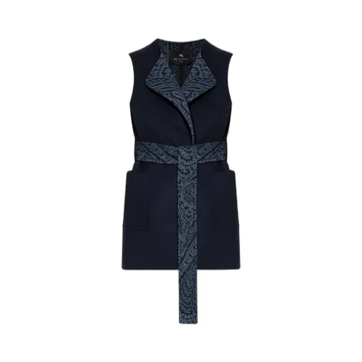 Long Wool And Cashmere Jacquard Waistcoat