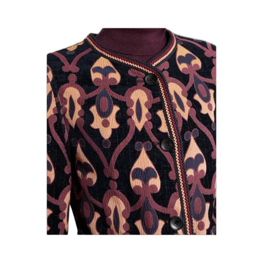 Reversible Chenille Jacquard Coat
