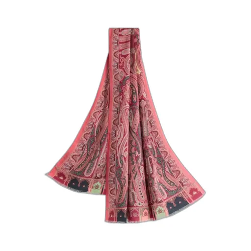 Wool And Silk Scarf With Placed Print