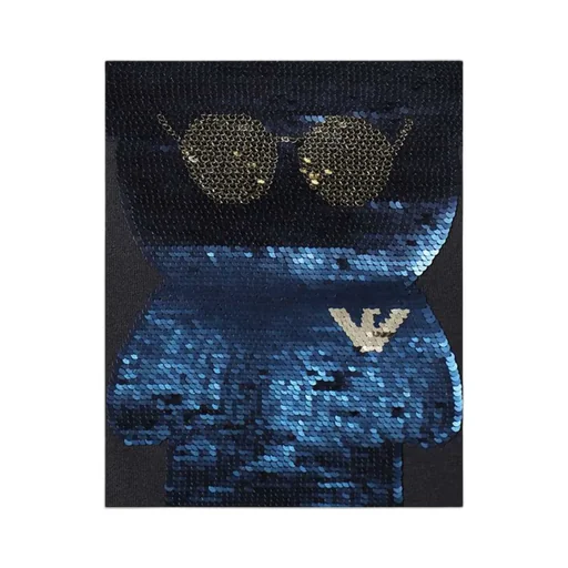 Bear Pattern Round Collar Short-Sleeved T-Shirt