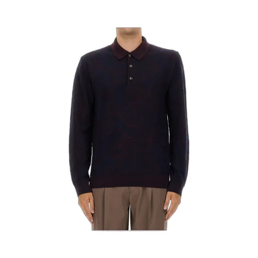Wool-Blend Jacquard Polo Shirt