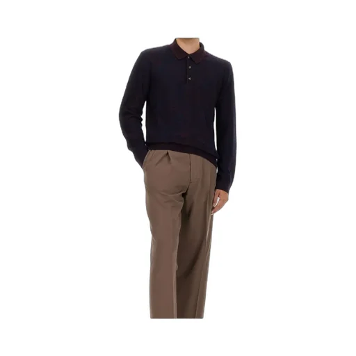 Wool-Blend Jacquard Polo Shirt