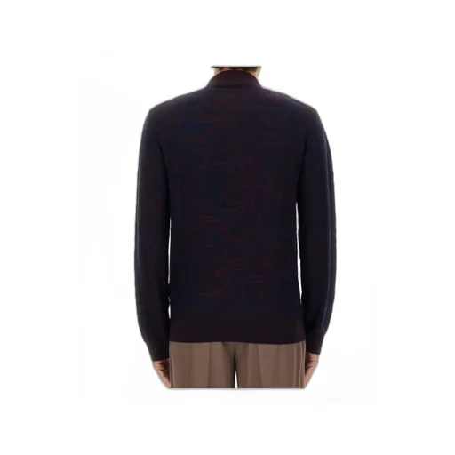 Wool-Blend Jacquard Polo Shirt