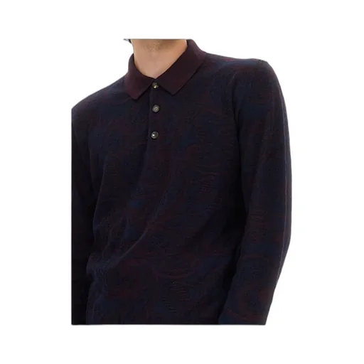 Wool-Blend Jacquard Polo Shirt