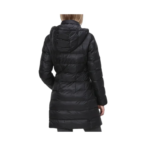 Quilted Down Coat With Hood