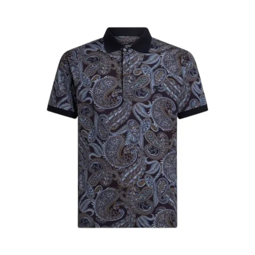 Cotton Polo Shirt With Paisley Print