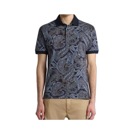 Cotton Polo Shirt With Paisley Print