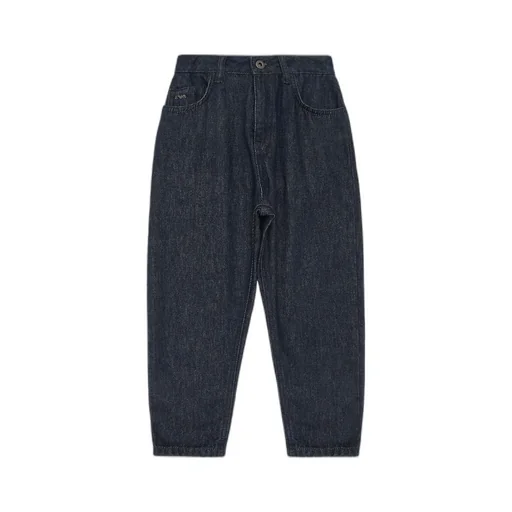 Logo Plaque Tapered Leg Jeans