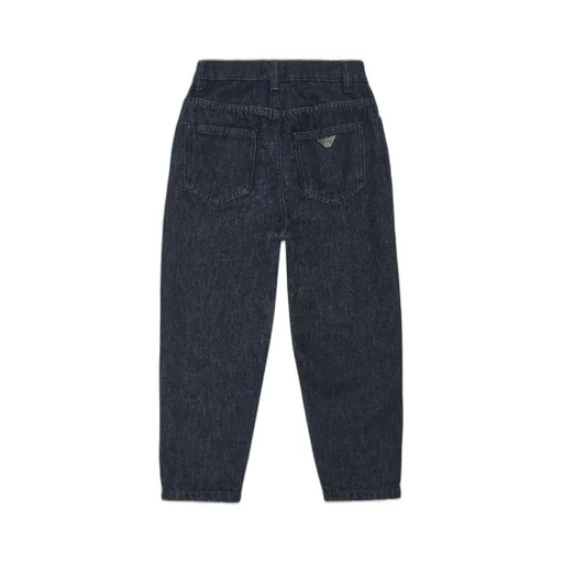 Logo Plaque Tapered Leg Jeans
