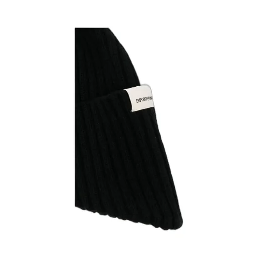 Logo Patch Ribbed-Knit Beanie