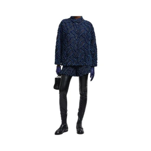 Frayed-Pattern Jacket