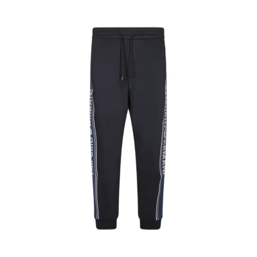 Logo Stripes Double Jersey Joggers