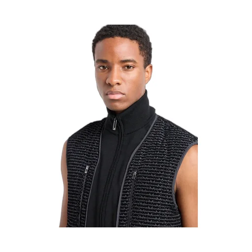 Stand-Collar Zipper Vest