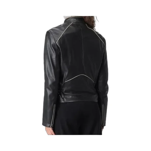 Leather Zip-Front Jacket