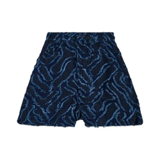 Frayed Patterned Shorts